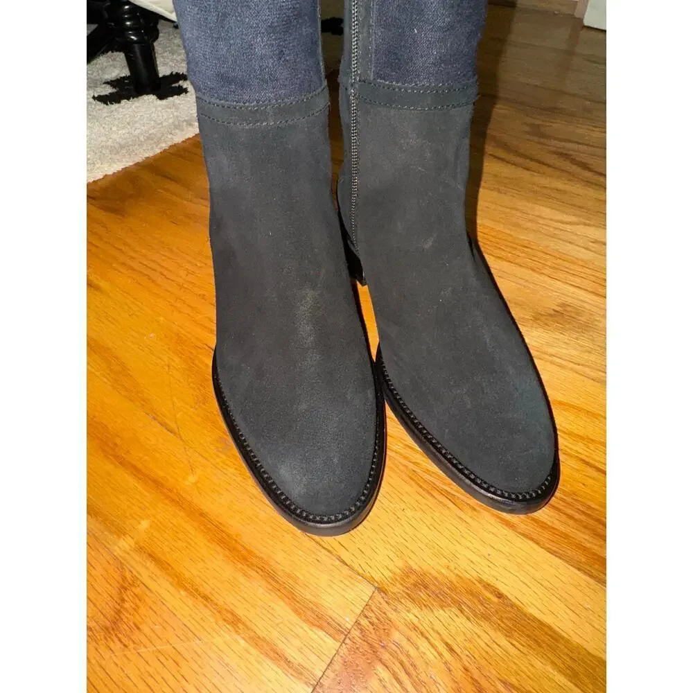 Aquatalia Women's Nicolette Weatherproof Suede Tall Boots black size 6.5